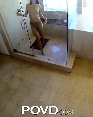 POVD Sexy Asian nubile gets humped humid after shower
