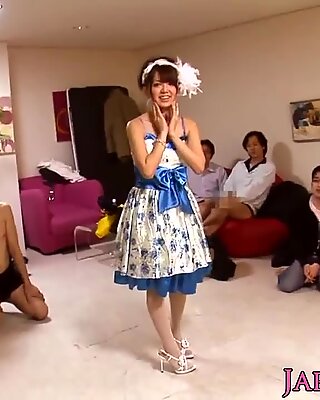 Japanese lady enjoys bukkakeReport this video