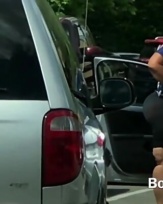 Sexy BBW Changing in Public Parking Lot