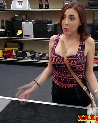 Pawnshop babe doggystyling to pay off debt